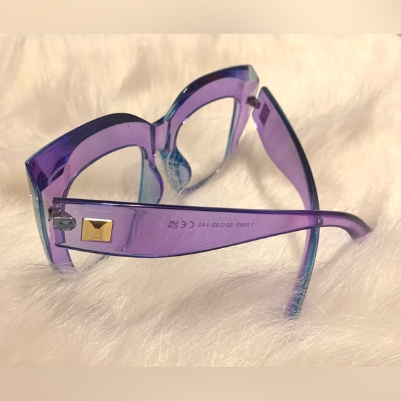 NWT Vintage Cateye Sunglasses Retro Anti-Blue Light Trendy Frame Stylish - Picture 5 of 7